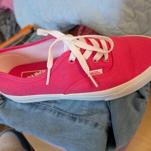 Vans Pink Canvas Sneakers